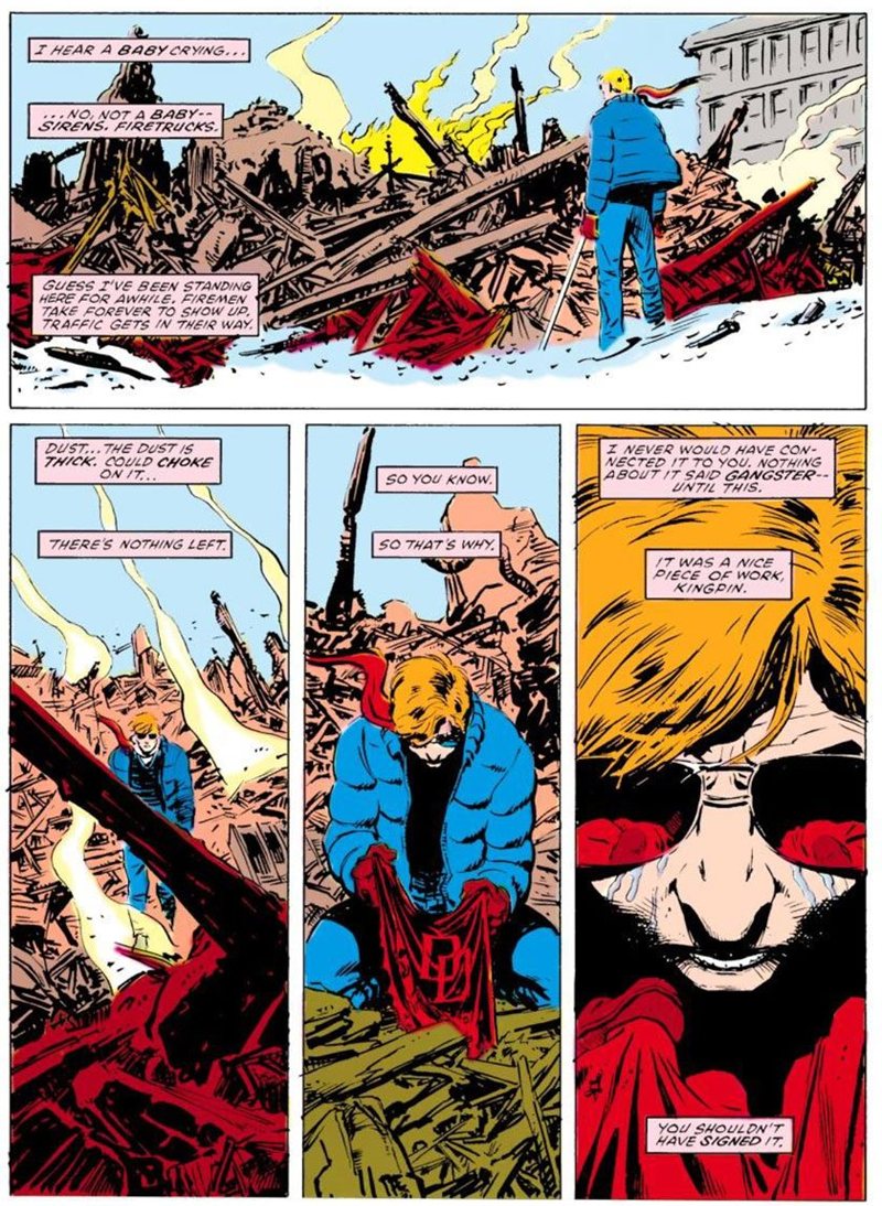 Daredevil #227 art by David Mazzucchelli and Christie Scheele (credited as Max Scheele).